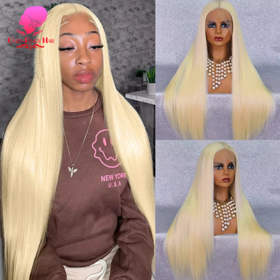38 Inches 220 Density 360 Lace Frontal Wigs Straight Lace Frontal Wig 13x4 13x6 Blonde 613 Lace Front Human Hair Wigs For Women