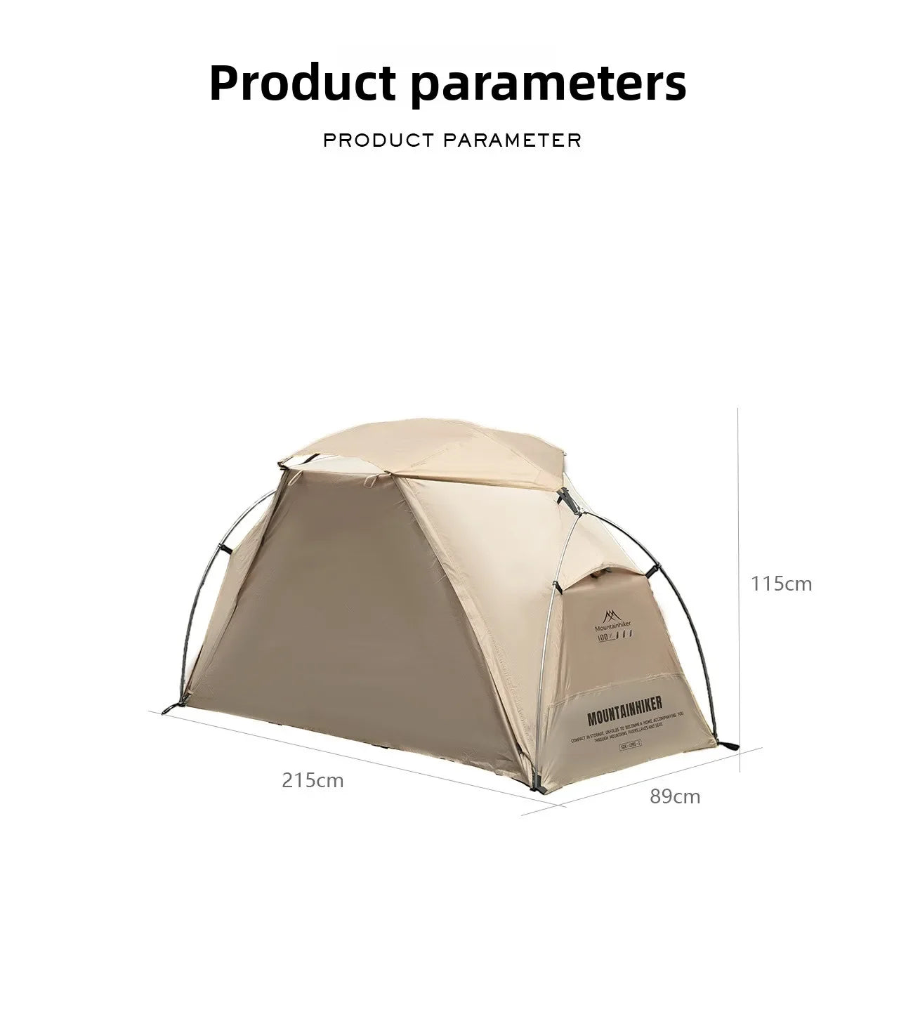 MOUNTAINHIKER 2026 Camp Bed Tent Single Outdoor Waterproof Multi-purpose Leisure Rainproof Camping Tent for Hiking And Travel