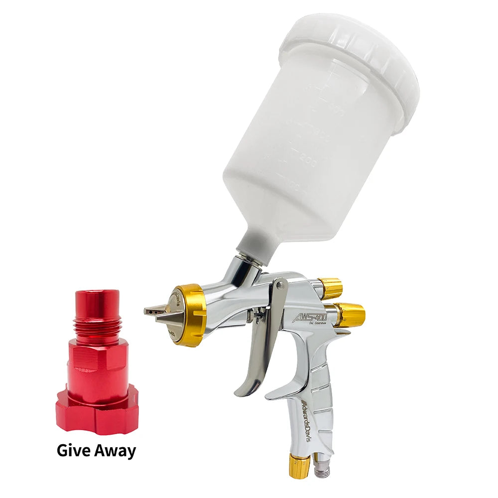 WS400 Pneumatic Spray Gun 1.3/1.4/1.7mm High Atomization Automotive Sheet Metal Paint Spray Gun Furniture Varnish Paint Spraying
