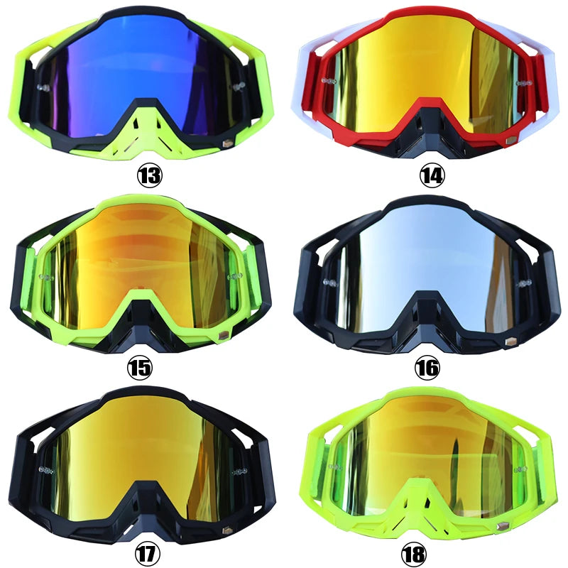 Motorcycle Glasses Dirt Bike MX Goggles Anti-Fog HD Lens Motocross Enduro Sunglasses Windproof Ski Goggles Factory Wholesale