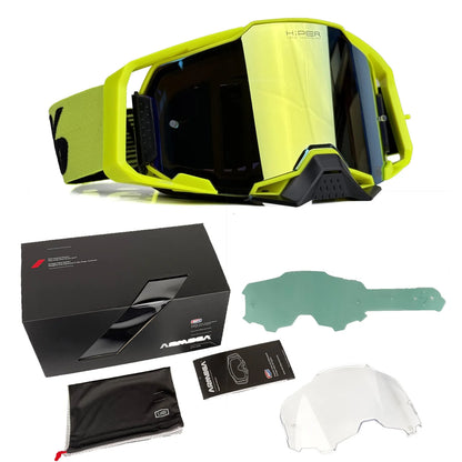 Professional Sports Goggles Windproof Dustproof Anti Fog for Motorcycle Cycling Skiing OTG Over The Glasses UV Protection Lens