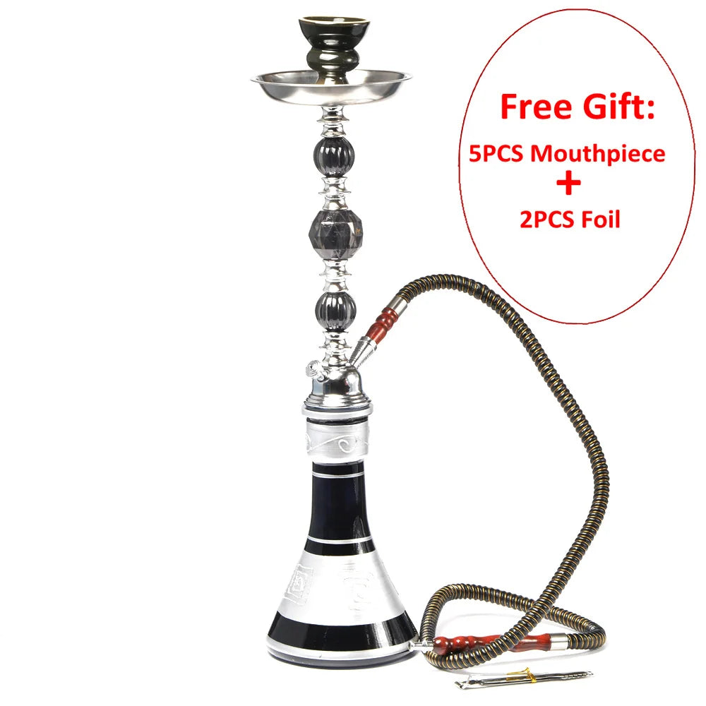 DEJAYA Travel Glass Shisha Hookah Pipe Chicha Narguile Completo Nargile with Sheesha Ceramic Bowl Charcoal Tongs Accessories