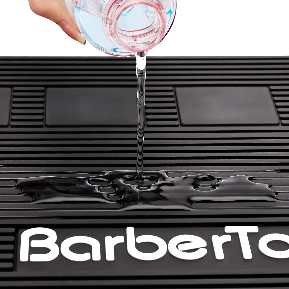 Barber Mats Barber Tools Storage Mat Barbershop NonSlip Magnetic Silicone Cushion Tray Storage Heat Insulation Working Pad ﻿