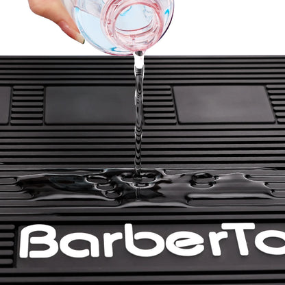 Barber Mats Barber Tools Storage Mat Barbershop NonSlip Magnetic Silicone Cushion Tray Storage Heat Insulation Working Pad ﻿