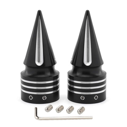 Motorcycle CNC Front Axle Nut Cover Cap Aluminum Black For Harley Sportster XL XG Touring FLHT FLHR FLTRX Dyna VRSC Softail