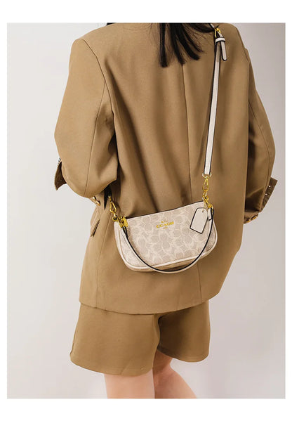 Classic Vintage Ladies Crossbody Handbag High-End Women's Underarm Shoulder Bag Elegant Designer Leather Messenger Bag For Women