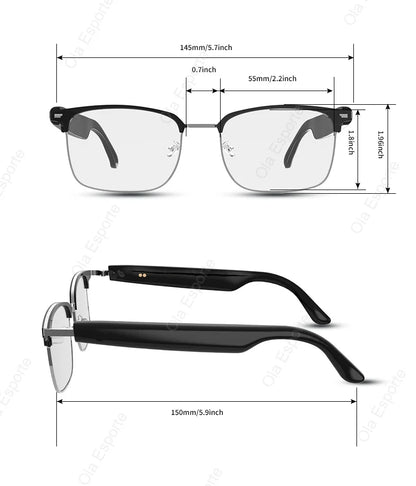 Ola Esporte Bluetooth Smart Glasses Automatic Adjustment AI Voice Music Eyewear Waterproof Call Eyeglass For Anti-blue Light New