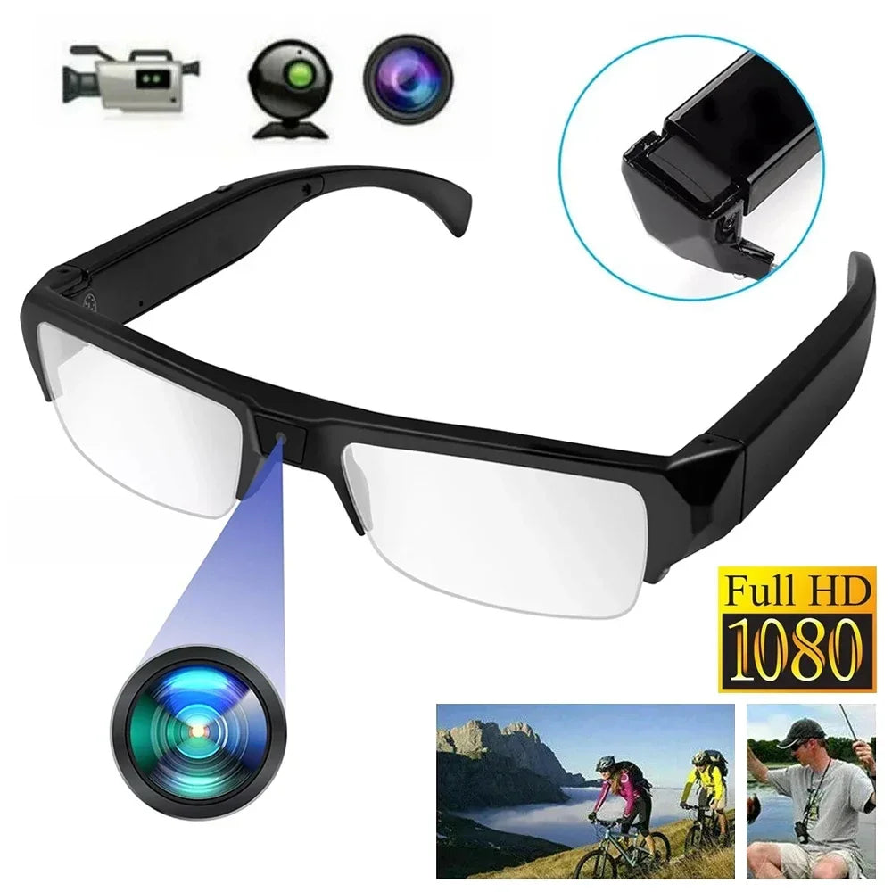 HD 1080P Mini Camera Meetings DVR Protable Glasses Cam Sports Video Small Outdoor Camcorder Conference Process Driving Etc