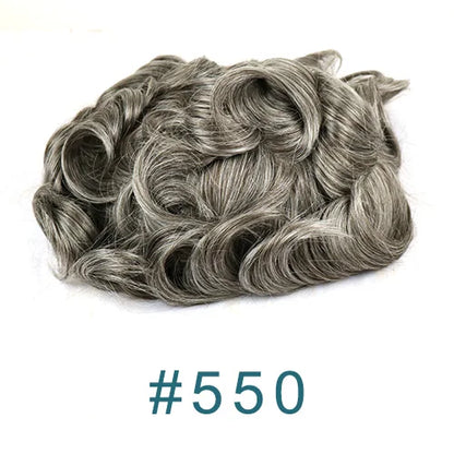 26mm Loose Curly 0.06mm Natural Hairline Men Toupee Ultra Thin Skin Full VLoop 1B80 613# Blonde Male Human Hair Prosthesi System