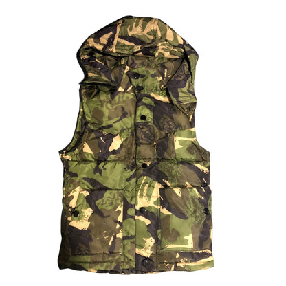 Winter Men Waistcoat Camouflage Thickened Cotton Padded Windproof Zipper Hooded Vest Coat for Daily Wear