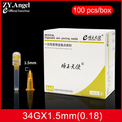 Disposable 34g Medical Small Needle 1.5mm 2.5/4mm Micro Cosmetic Single Head Ultra Small Needle
