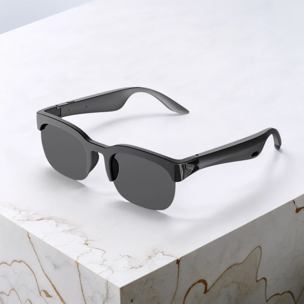 Smart Glasses AI Translator Hands-Free Music & Calls BT Sunglasses UV Protection Outdoor Sports Headphones for Men Women