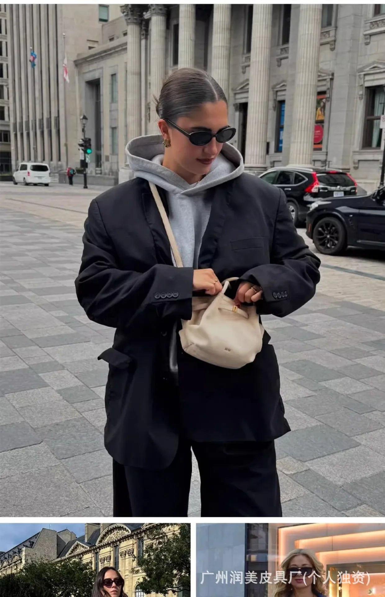 JW PEI Dumpling Bag, New Style, Genuine Leather, Small Size, Women's Shoulder Bag, Handbag, Crossbody Bag