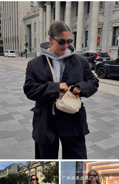 JW PEI Dumpling Bag, New Style, Genuine Leather, Small Size, Women's Shoulder Bag, Handbag, Crossbody Bag