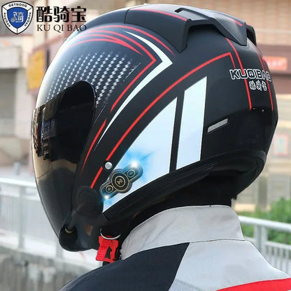 HOT DOT Approved Open Face 3/4 Motorcycle Helmet with Build-In Bluetooth Headset Earphone and Detachable Liner for honda
