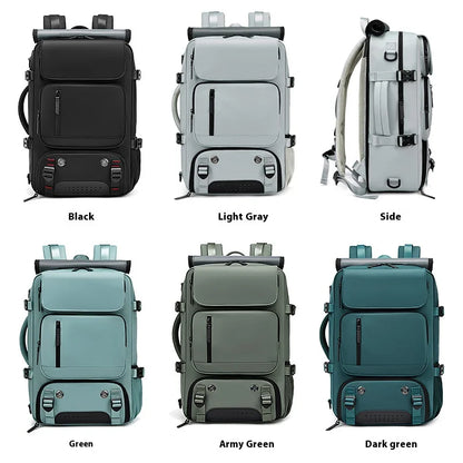 Large Travel Backpack Boardable Backpack USB Charging Waterproof Outdoor Travel Backpack Independent Shoe Compartment