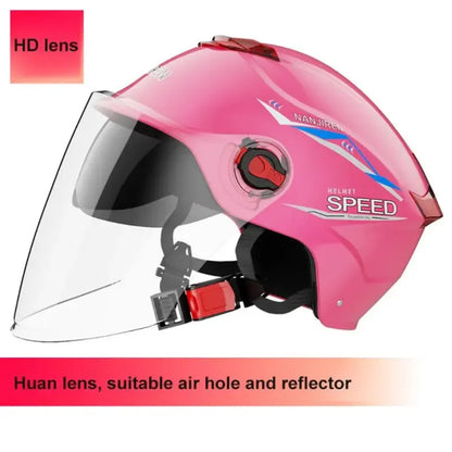 Summer Sun Protection Motocycle Helmet Universal Safety Half Helmet Windproof  Rainproof Electric Bicycle Comfortable