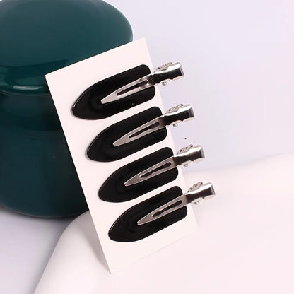 4-piece hair clip set, bangs clip, non slip hair clip, plastic non bending flat head hair clip, suitable for hair salon home use