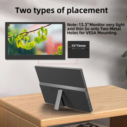 11.6 Inch Portable Monitor HDMI-Compatible Laptop Second Screen Gaming Extended Display for Steam Deck Laptop Switch PS4 /5