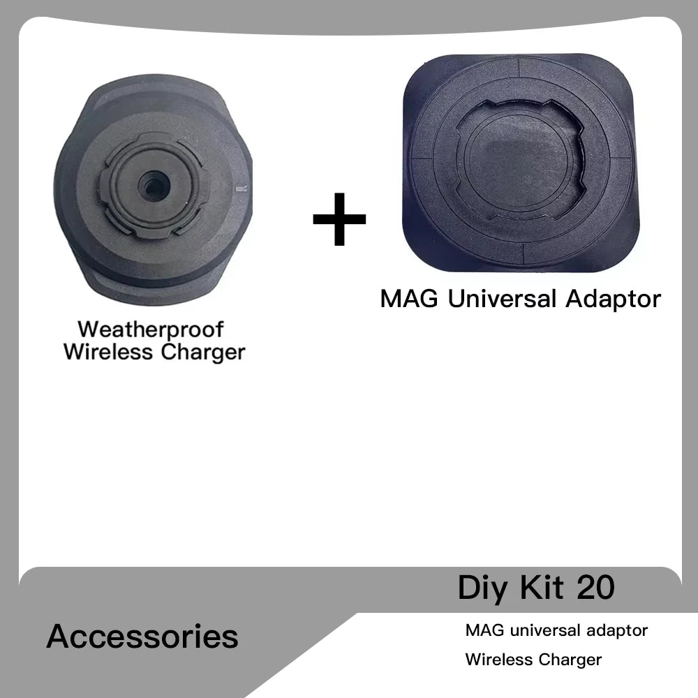 Motorcycle Handlebar Stem Fork Mount Holder Phone Mount Vibration Dampener MAG Universal Adaptors Wireless Charger Mirror Brake