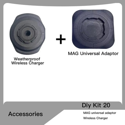 Motorcycle Handlebar Stem Fork Mount Holder Phone Mount Vibration Dampener MAG Universal Adaptors Wireless Charger Mirror Brake