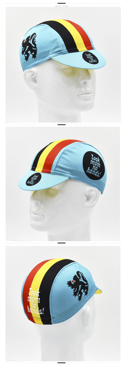 Classic Retro Belgium Cycling Cap Summer Breathable Racing MTB Bicycle Hat