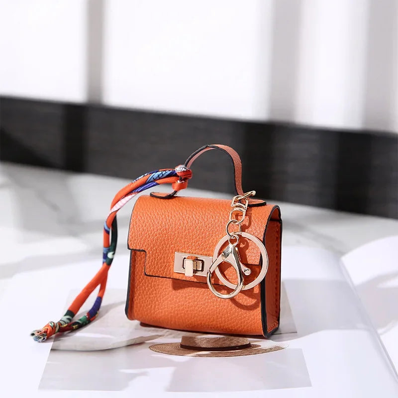 Mini Bag Pendant Small Keychain Case Bag Hanging Accessory Cute Earphone Storage Bag Pendant Keychain Bag Pendant Decoration