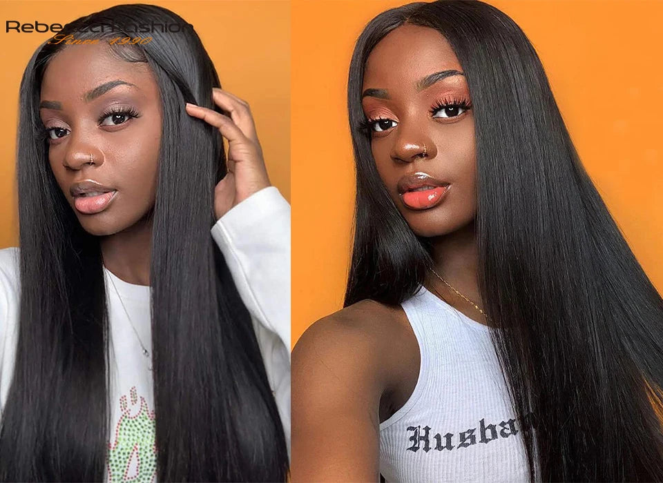 180D 13X4 Straight Lace Front Wigs Straight Human Hair Wigs For Women Human Lace Wigs Brazilian Lace Wigs Straight Frontal Wigs