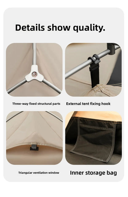 MOUNTAINHIKER Nwe Single Camp Bed Tent Outdoor Waterproof Rainproof Multi-purpose Leisure Camping Tent for Hiking And Travel