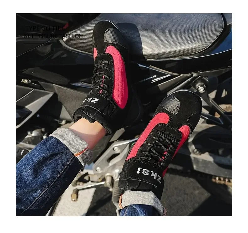 Outdoor Motorcycle Riding Shoes Anti Slip Go Kart Training Shoes Motorcycle Travel Off-road Shoes for Men Motocross Boots