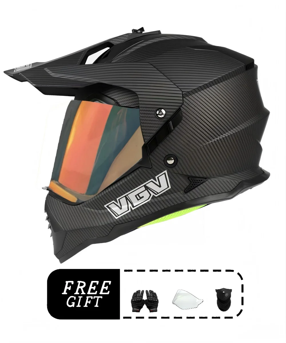 VGV motorcycle rally helmet buy one get three free, with a wide field of view design, suitable for off-road/downhill enthusiasts