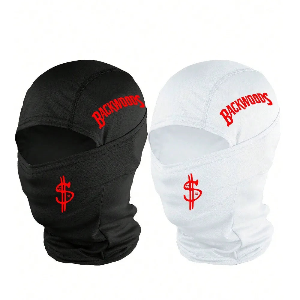 1/2/3 piece neutral printed balaclava facial mask, lightweight and breathable, suitable for skiing, football, cycling