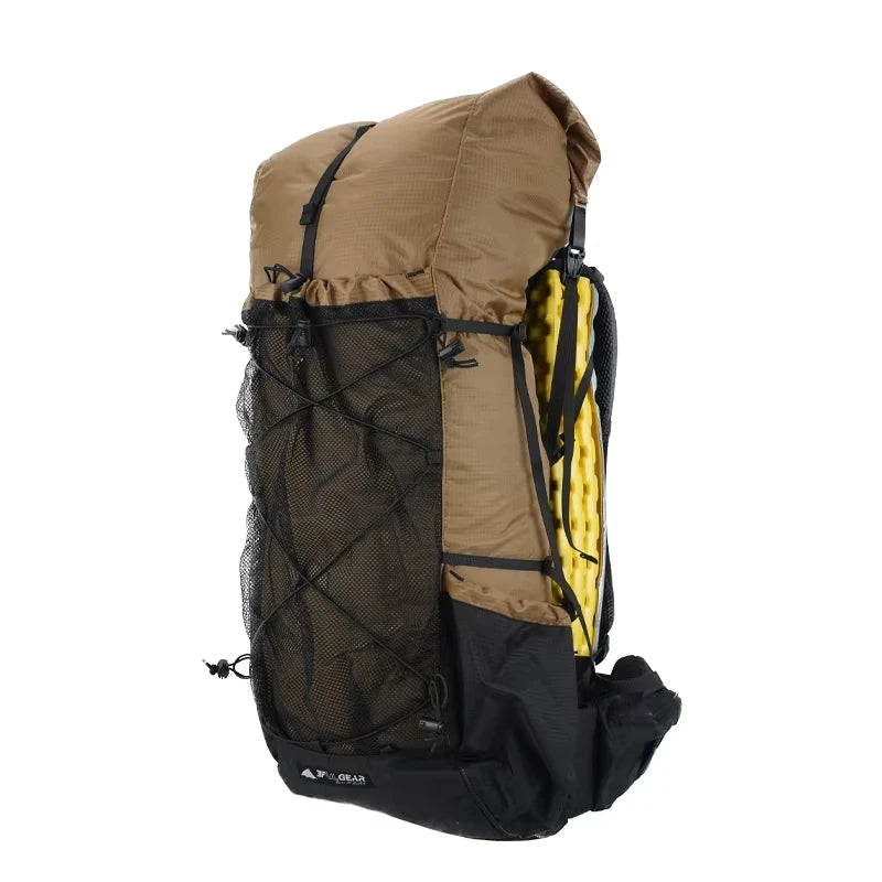 3F UL Gear Lightweight Waterproof Hiking Backpack 40+16L Outdoor Camping Travel Climbing Trekking Rucksack with Adjustable Strap