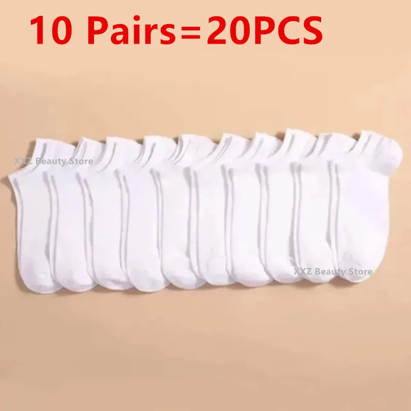 50/100 Pairs Solid Color Breathable ﻿Sock Women Men Boat Socks Invisible Low Cut Non-slip Summer No-show Ankle Socks Wholesale