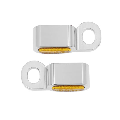 Motorcycle 12V LED Mini Turn Signals Indicators Running Light With E Mark For Harley Touring Street Glide 14-20