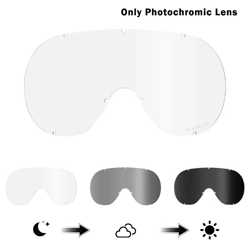 Vintage Motorcycle Goggles Over Glasses Photochromic UV400 Dirt Bike Goggles for Men Women Dual-Cycle Defogging Racing Glasses