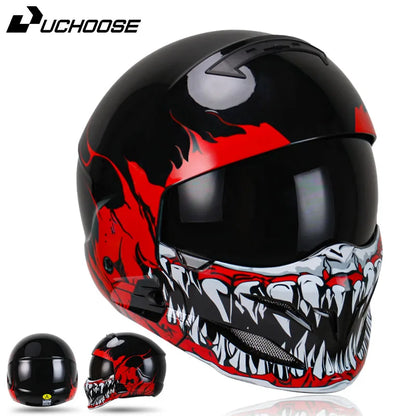 New Scorpion Retro Motorcycle Cascos Moto Locomotive Personality Multi-purpose Combination Helmet  Detachable Multi-purpose