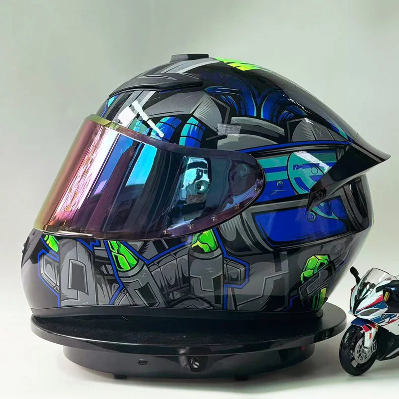 New Vintage Motorcycle Helmet Unisex Full Face Fog Proof Customizable Full Coverage Karting Helmet for Men And Women