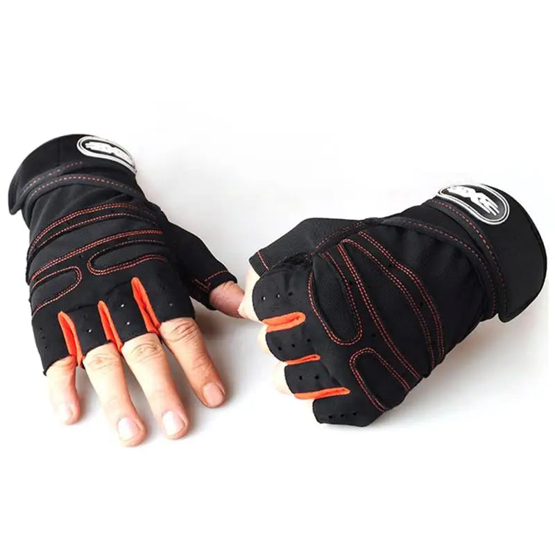 Gym Sport Gloves Fitness Weight Lifting Wristband Half Finger Gloves Outdoor Cycling Hiking NonSlip Glove Body Building Training