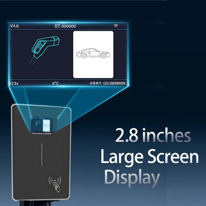 JIGU 1-phase 7kw 32A Type 2 Electric Vehicle Charging Station 3-phase 11KW 22KW EV Charger WIFI Bluetooth Wallbox Car Charger