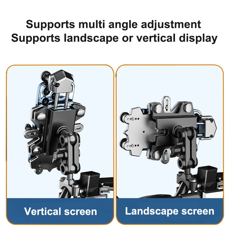 Alloy Shock-Absorbing Phone Holder for Motorcycle Bicycle Universal 360 Rotation Adjustment Mobile Phone Navigation Bracket