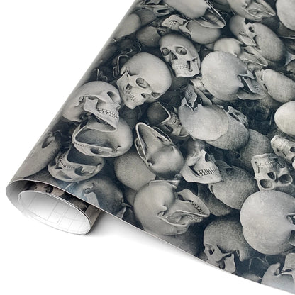 Graffiti Vinyl Wrap Car Wraps Personality Vinyl Paper for Car Wrapping Film Skull Pattern Auto Outdoor Accessories Body Covering