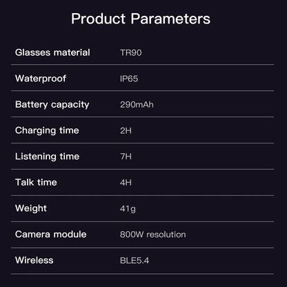 AI Smart Glasses 8MP Camera Video Recording ChatGPT Music Play Headphone Bluetooth Men Women Gifts Fashionable Glasses  2025