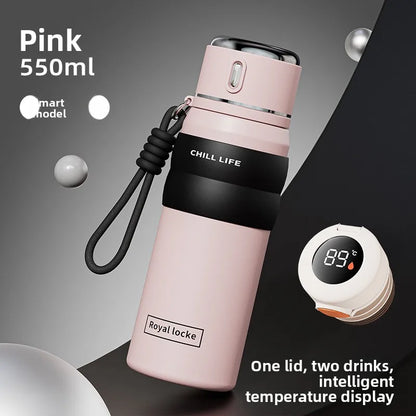 Dopamine all steel insulated cup 316 stainless steel high aesthetic water cup intelligent temperature display cup