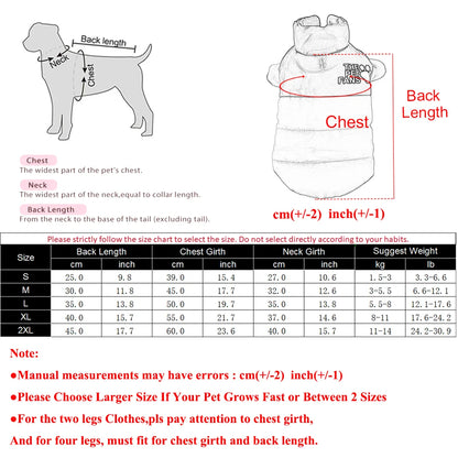 Reversible Pet Coat In Winter For Small Medium Dogs Cats Waterproof Pets Clothes Solid Warm Puppy Kitty Sphynx Chihuahua Jacket