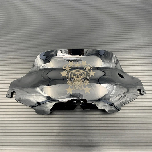 8" Motorcycle Black Skull Windscreen Windshield For Harley Touring Street Glide Electra Ultra Classic 1996-2013