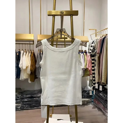 Super cool suspender vest, girls wear sexy tops inside, summer new models, sleeveless and slimming, sweet and spicy tops.