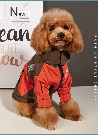 Fashion Winter Dog Jacket Waterproof Pet Raincoat Thick Fleece Warm Large Dogs Clothes Windproof Coat French Bulldog Chihuahua