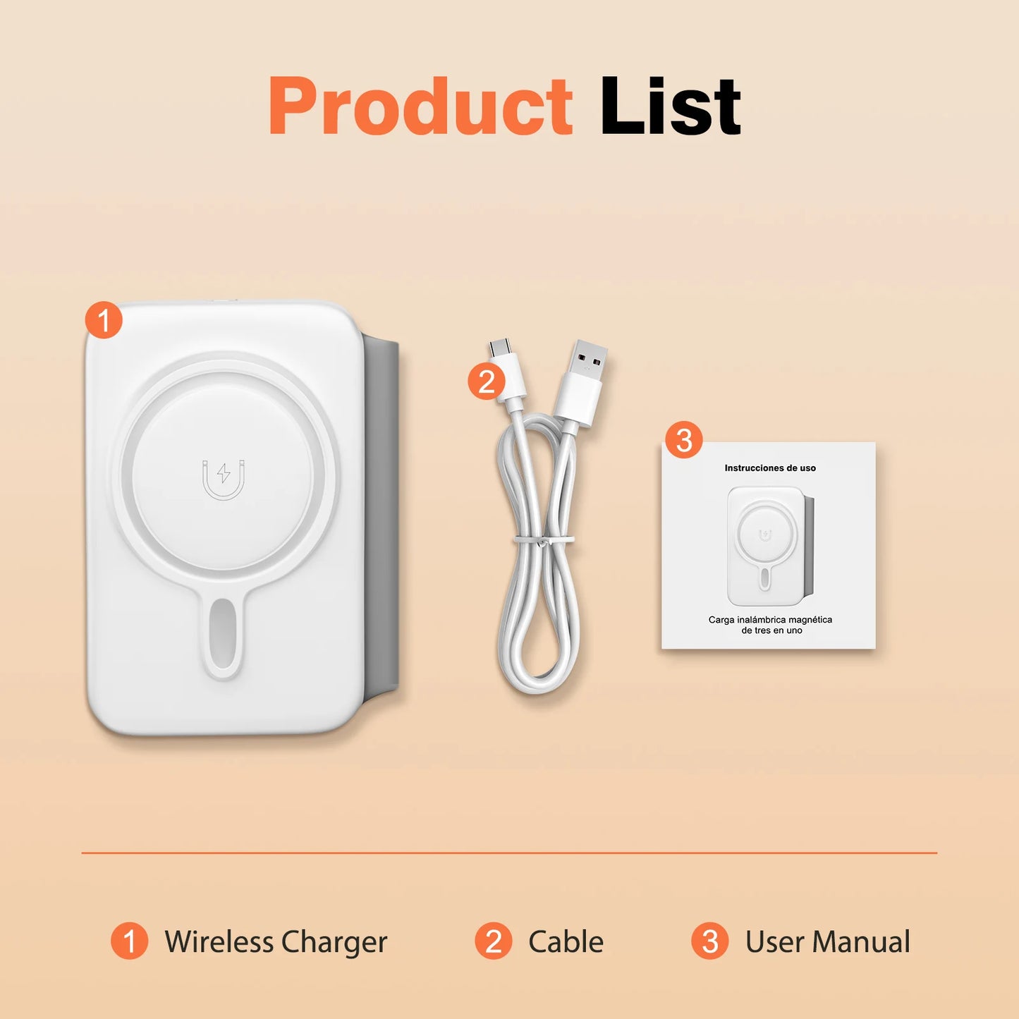 15W Wireless Chargers Magnetic 3 in 1 Foldable Stand Pad Dock Fast Charg Travel iPhone17 16 15 14 13 Pro Max Apple Watch Airpod