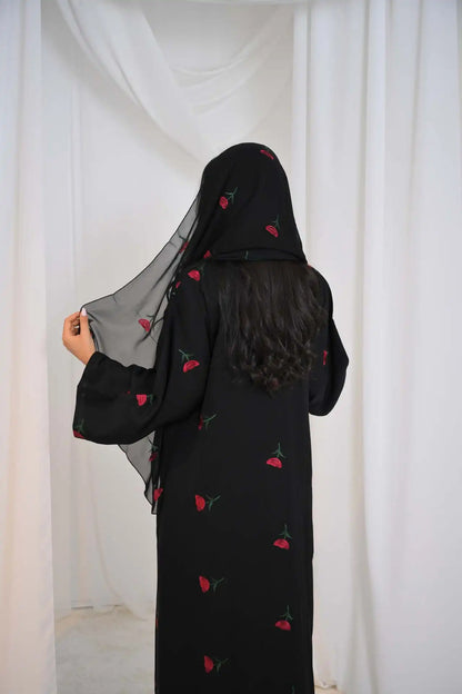 Eid Luxury Floral Embroidery Abaya Kimono Dubai Cardigan Muslim Party Dress Abayas for Women Turkish Islamic Clothes Kaftan Robe